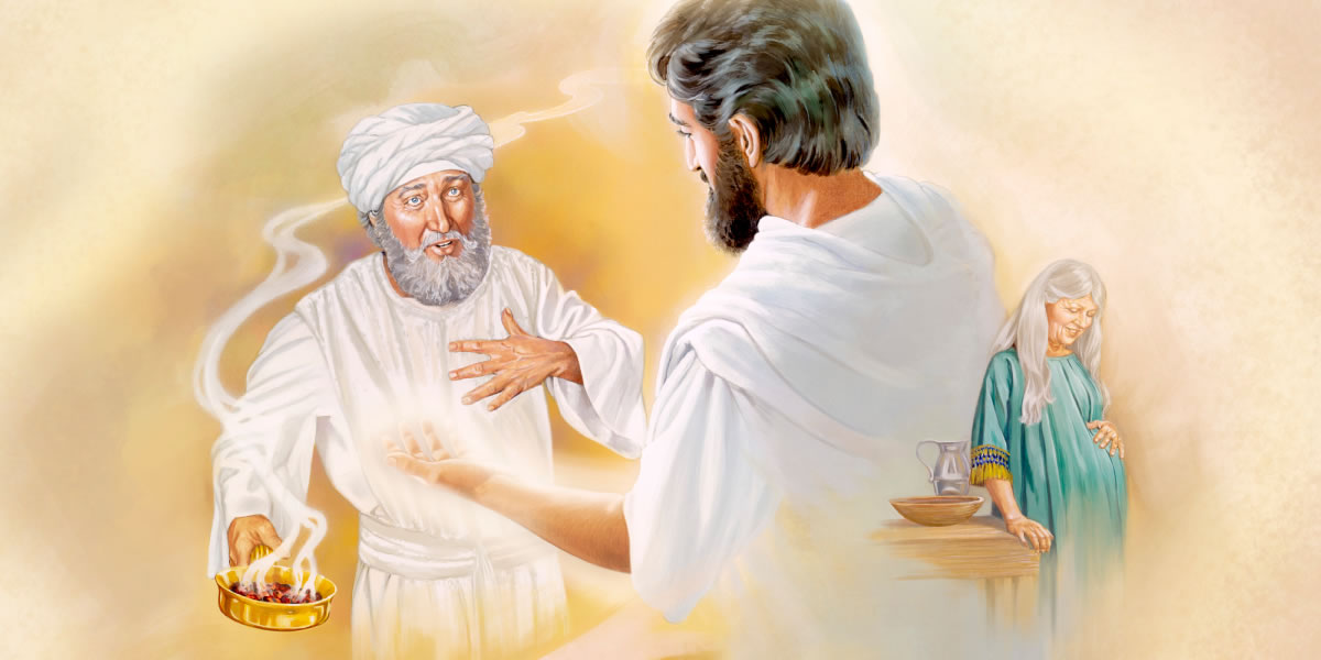 Gabriel appears to Zechariah; Elizabeth pregnant