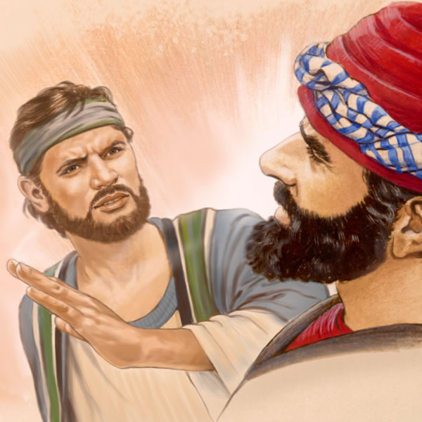 One man slaps another man’s cheek