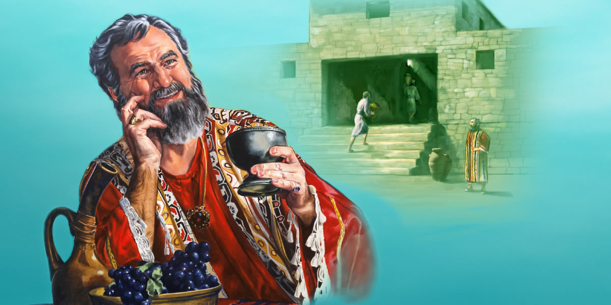 A rich man enjoys himself as he thinks about many good things he has stored up