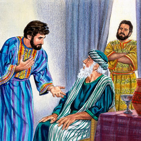 The younger son asking his father for his inheritance