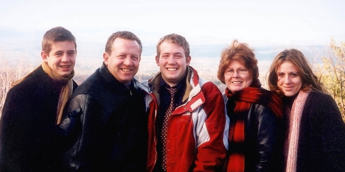 David Maza with his wife and three children.