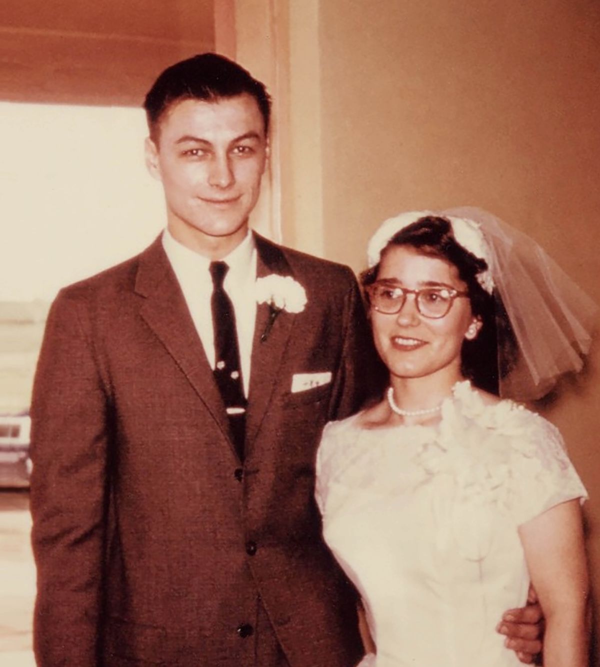 Karl and Arlene on their wedding day.