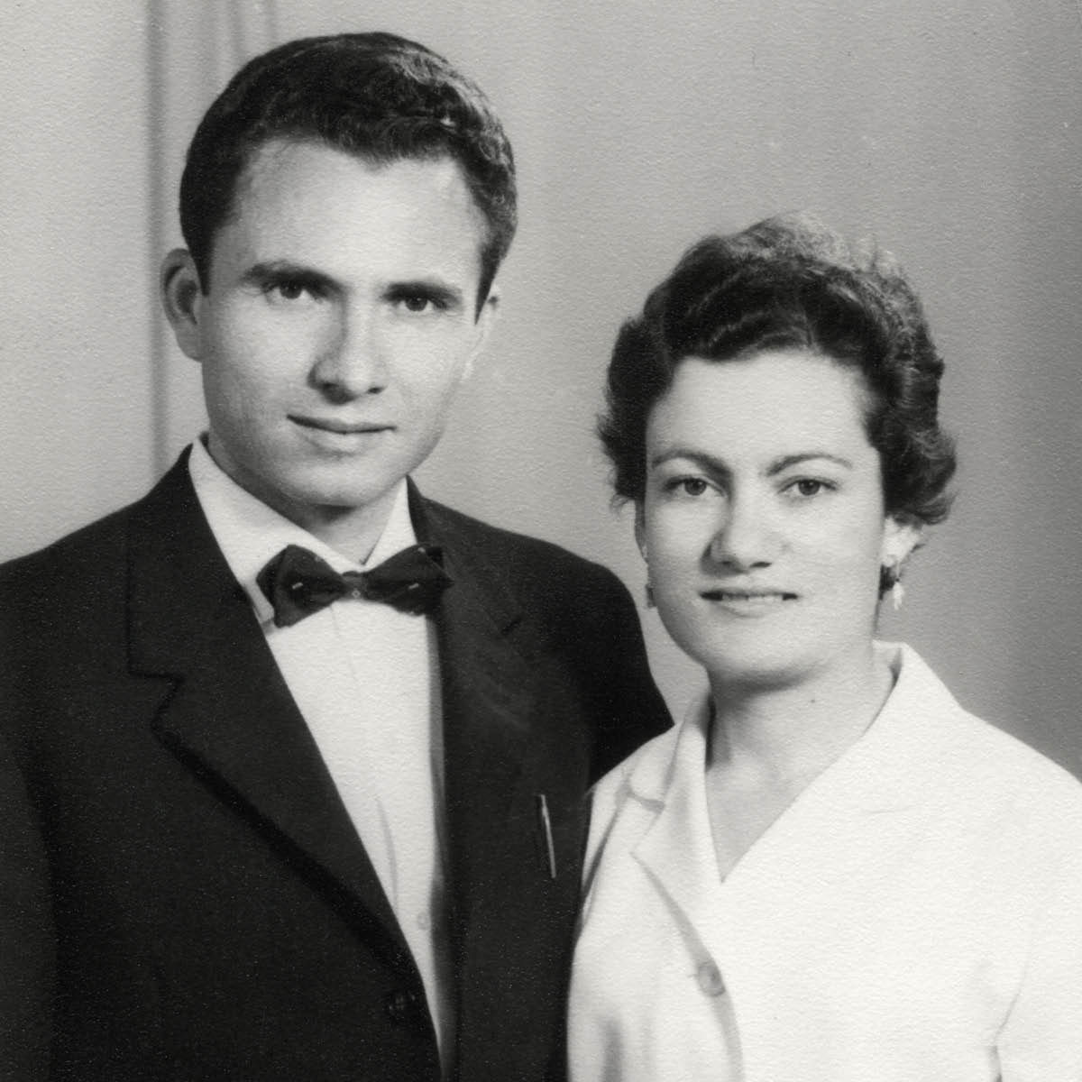 Antonio and Dorina on their wedding day.