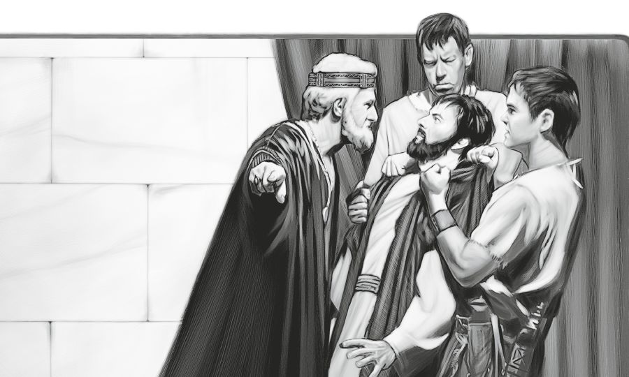 The king has the unforgiving slave thrown into prison