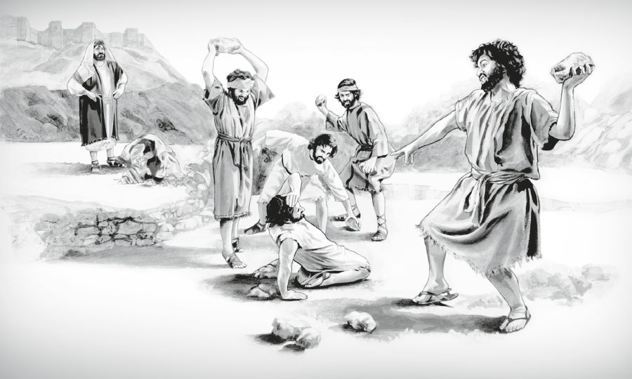 Saul watches as Stephen is stoned