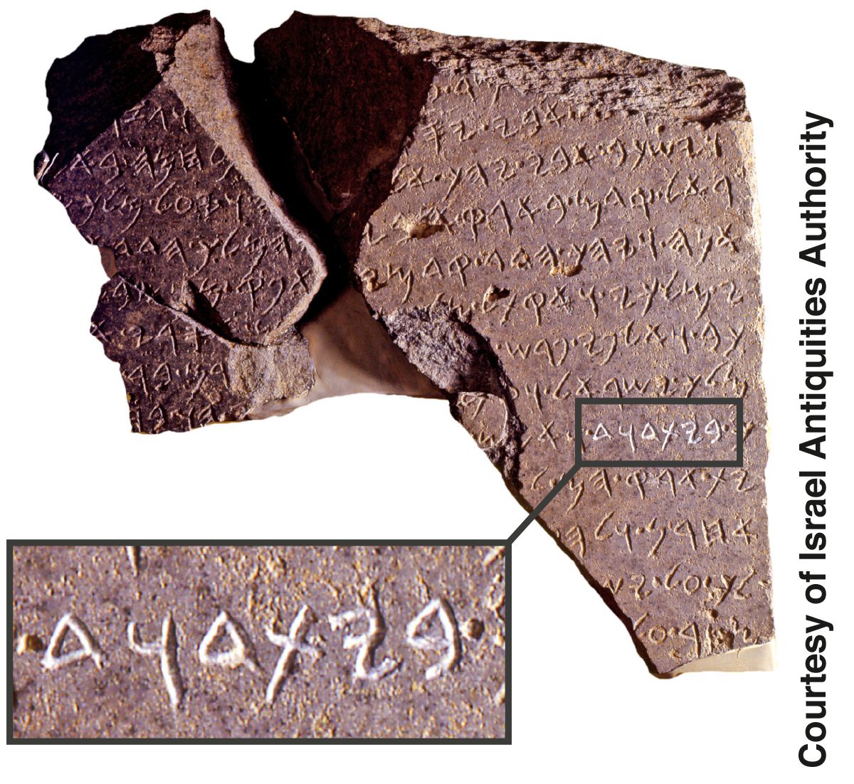 Stone fragment found at Tel Dan, northern Israel, bearing an inscription that refers to the “House of David”