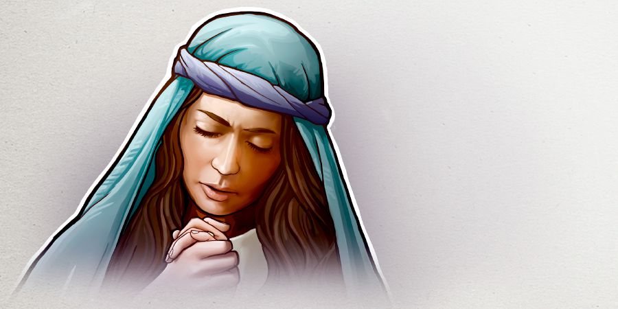 A woman prays