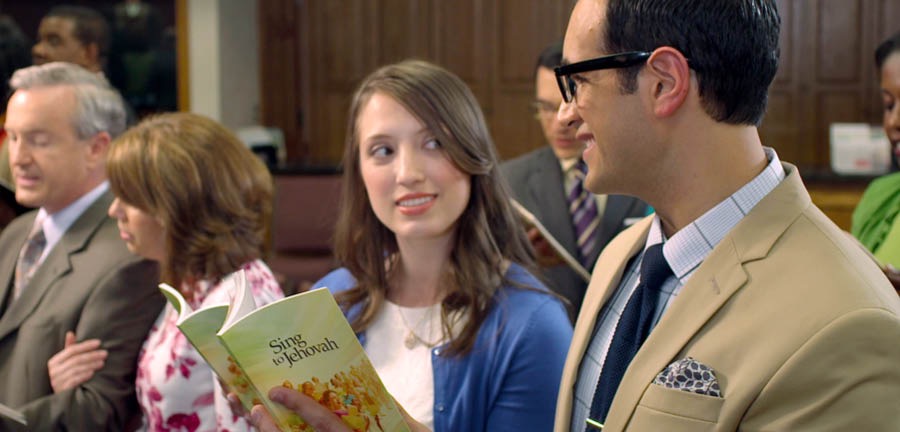 Liz and John at a congregation meeting