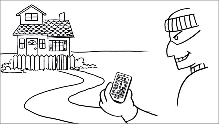 A thief with access to social media knows a homeowner is away on vacation