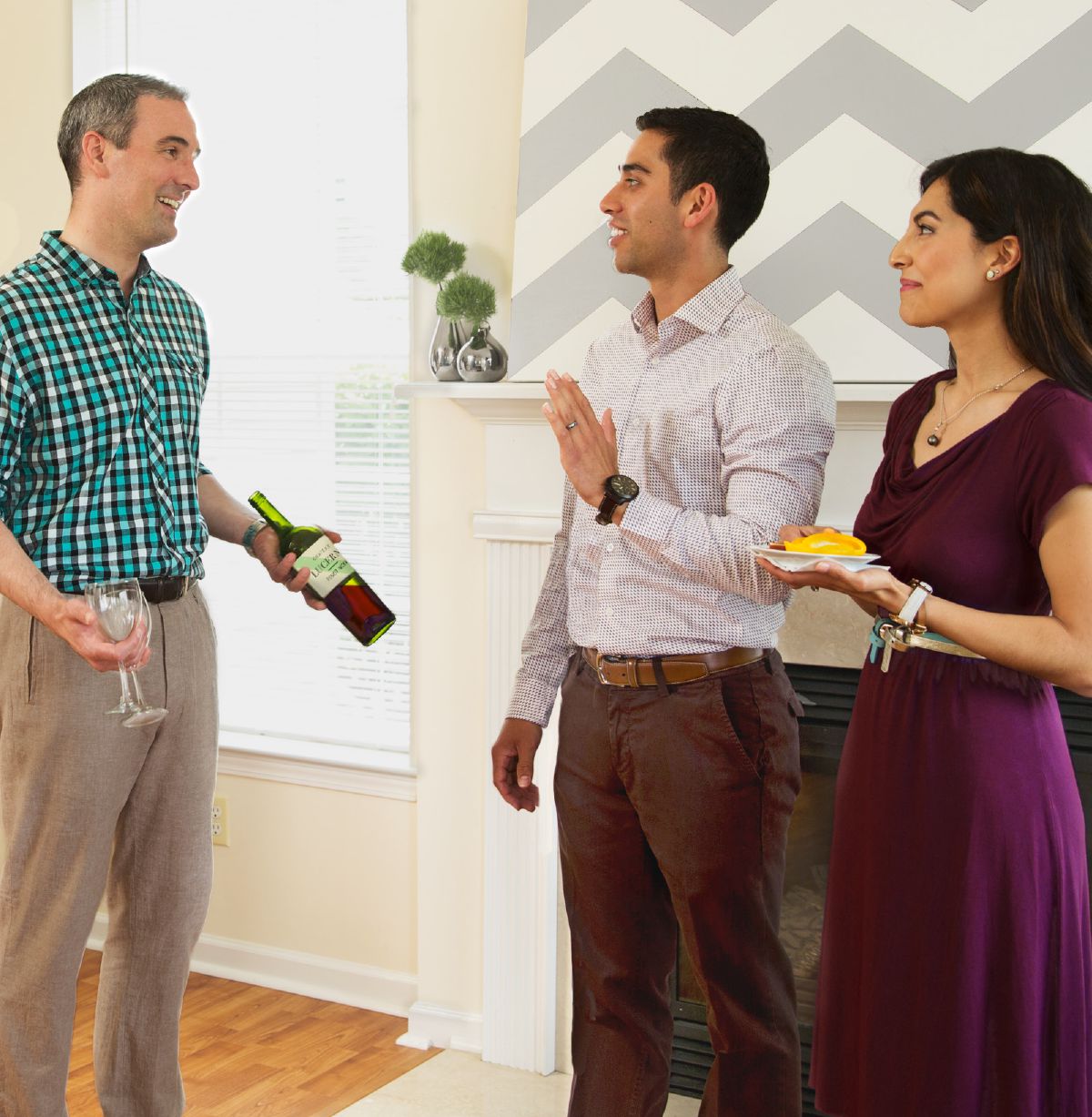 A couple decline an alcoholic beverage