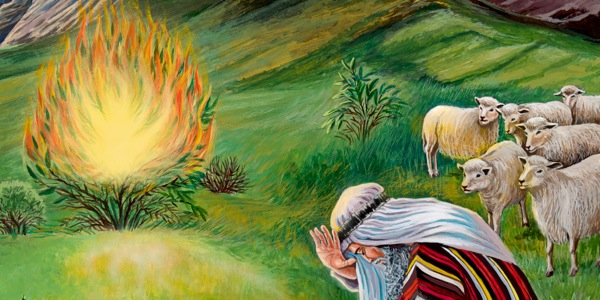 Moses and the burning bush