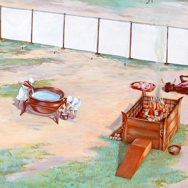 The basin of water and the altar