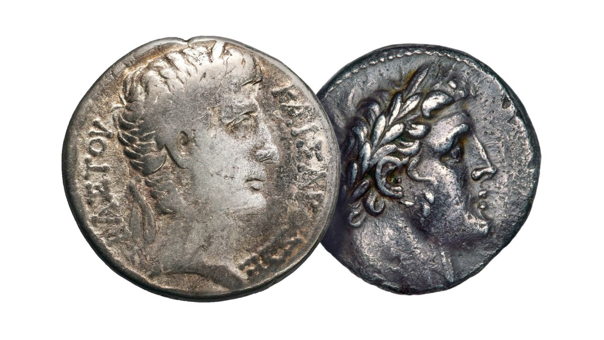 A tetradrachma of Antioch and a tetradrachma of Tyre