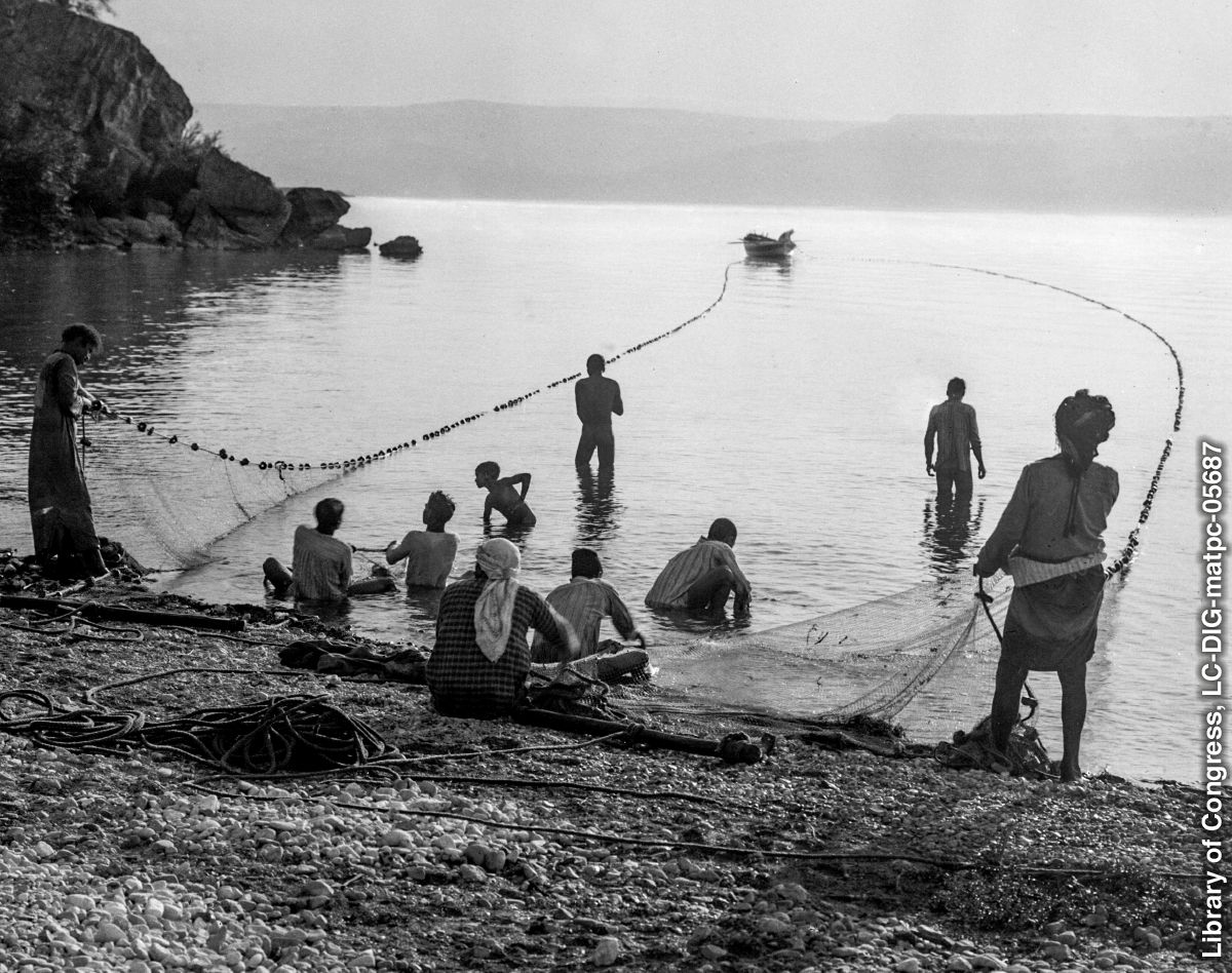 Fishermen Hauling in a Dragnet