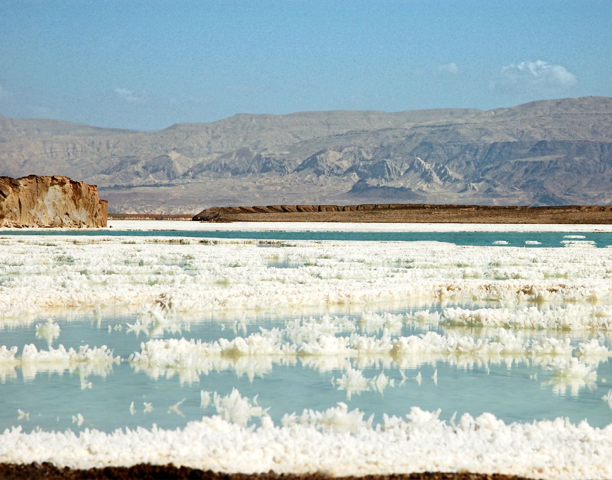 Salt on the Shore of the Dead Sea