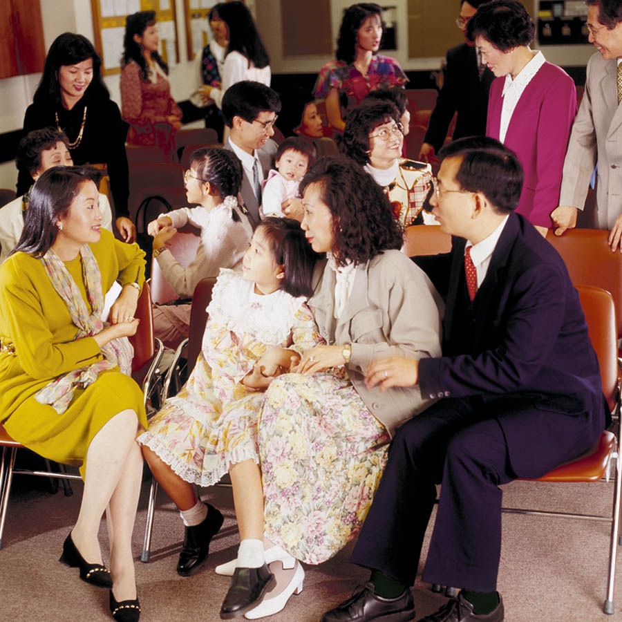 Jehovah’s Witnesses at a Kingdom Hall