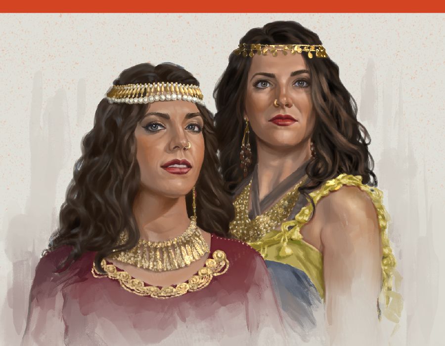 The prostitute sisters, Oholah and Oholibah.