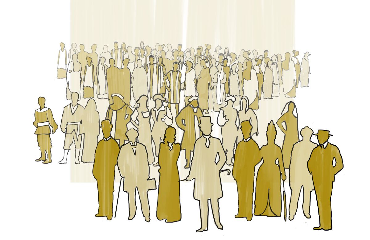 Crowd of anointed Christians from the second century C.E. to 1919 C.E.