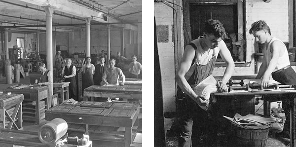 Making books at 35 Myrtle Avenue