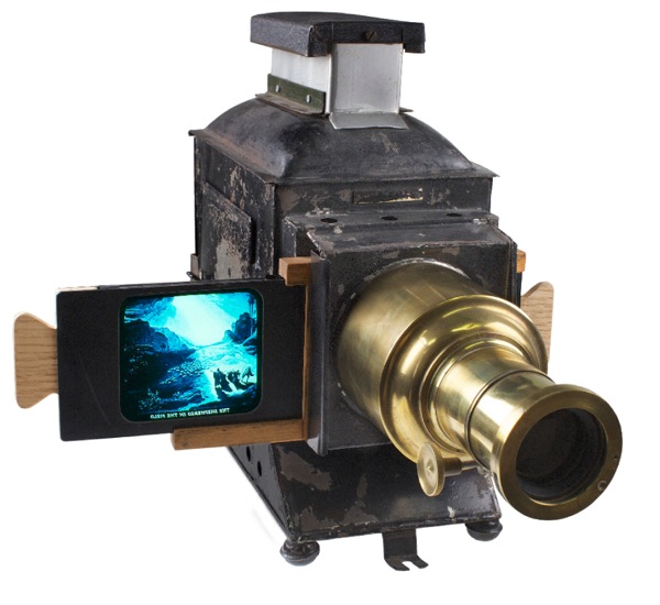 A gas-light projector