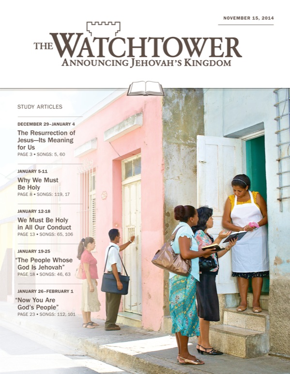 Cover of the Watchtower Study Edition, November 15, 2014