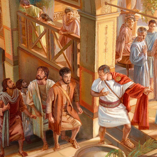 Peter enters the house of Cornelius