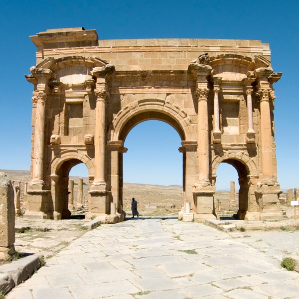 A Roman triumphal arch in Timgad