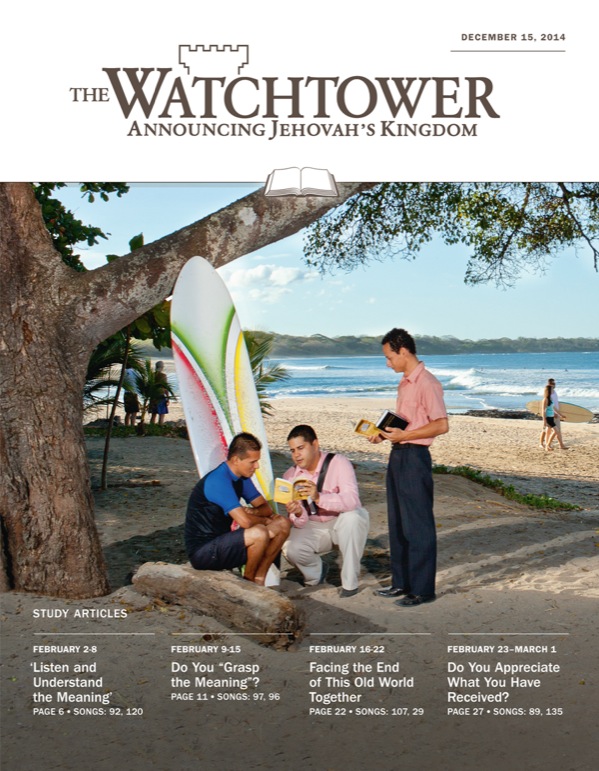 Cover of the Watchtower Study Edition, December 15, 2014