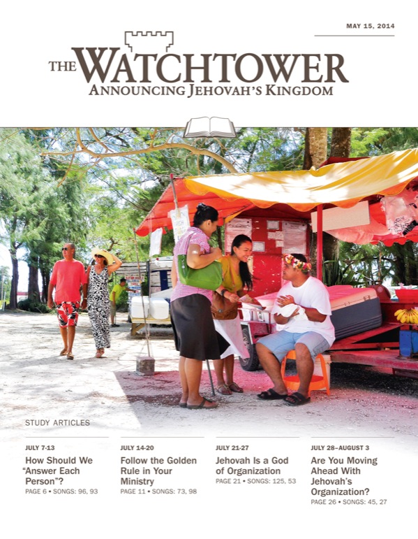 Cover of the Watchtower Study Edition, May 15, 2014