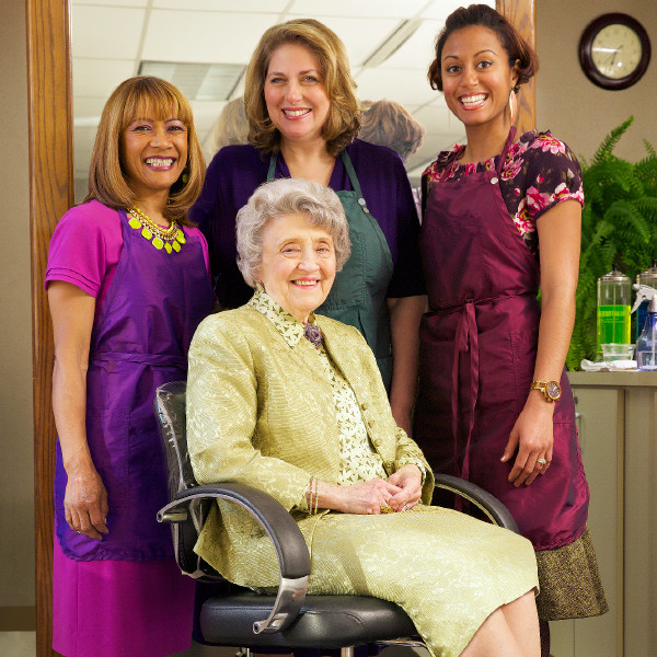 Melita Jaracz and other beauticians in the Bethel beauty shop