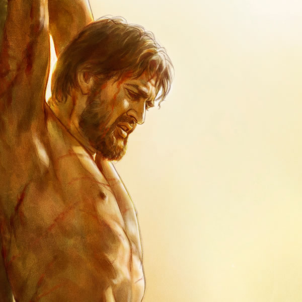 Jesus dying on the torture stake