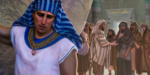 Joseph hears his brothers express deep regret over their cruel behavior years earlier