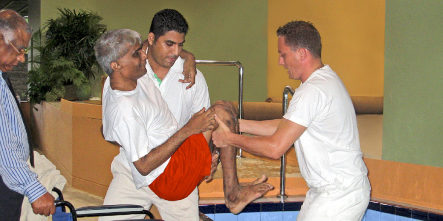 Kingsley getting baptized