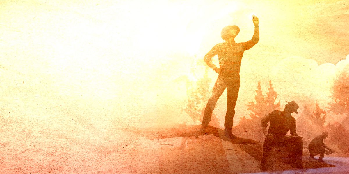 Prospectors look for gold