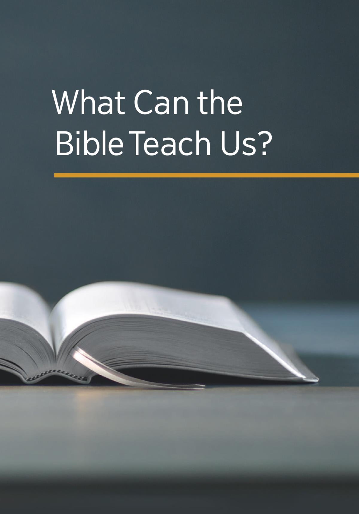 What Can the Bible Teach Us?
