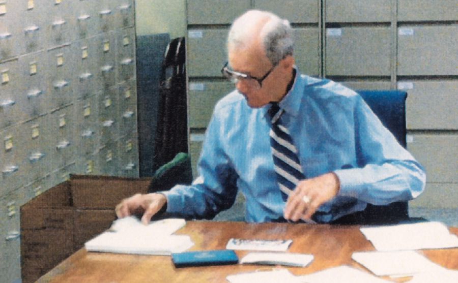 Charles Molohan assembles Gilead graduation diplomas