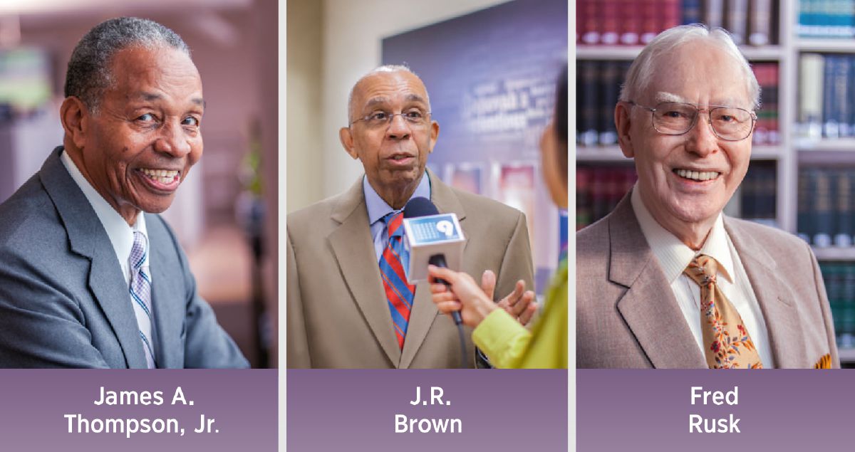 James A. Thompson, Jr.; J.R. Brown; Fred Rusk