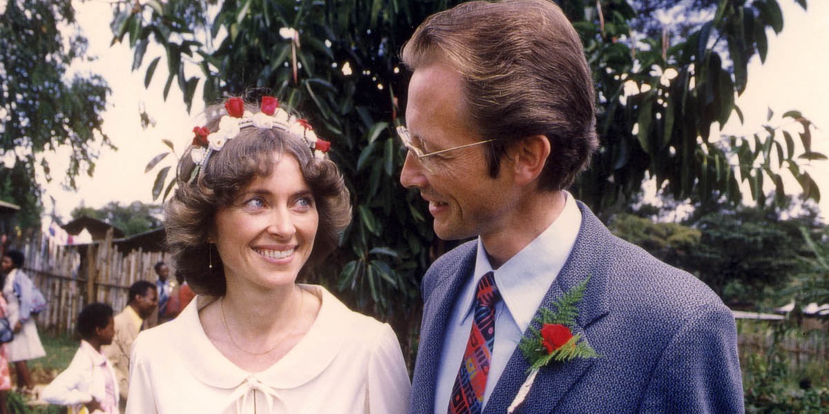 Manfred and Gail Tonak on their wedding day