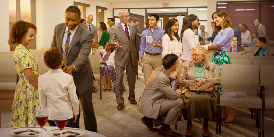 People being welcomed to the Lord’s Evening Meal