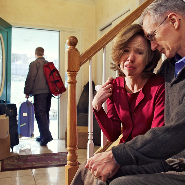 A disfellowshipped son leaves home while his parents comfort each other