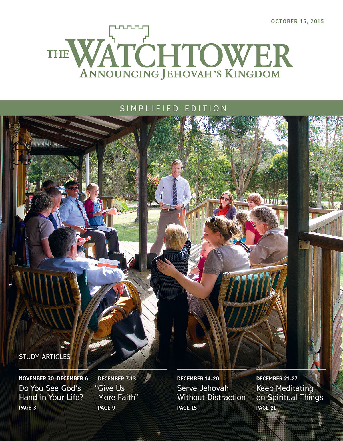 Cover of the Watchtower Simplified Edition, October 15, 2015
