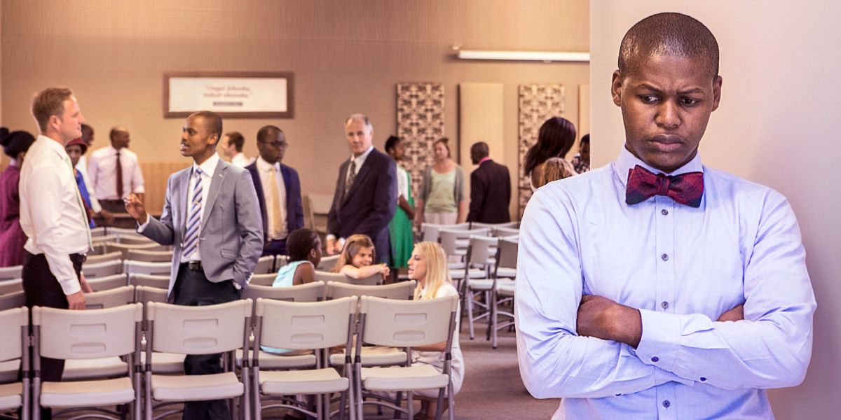 A Christian man contemplates the faults of others in his congregation