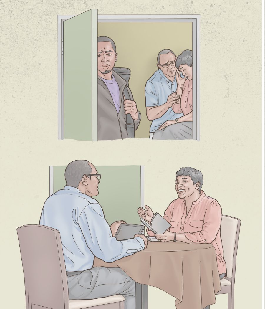 Parents are distraught when their wayward son leaves home, but the two of them continue to have Family Worship