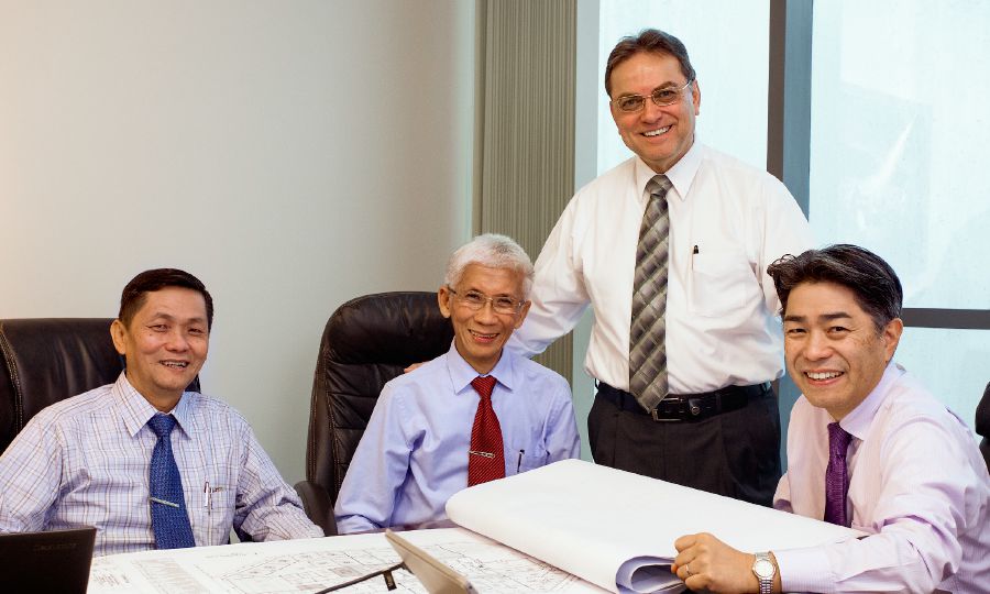 The four members of the Indonesia Branch Committee