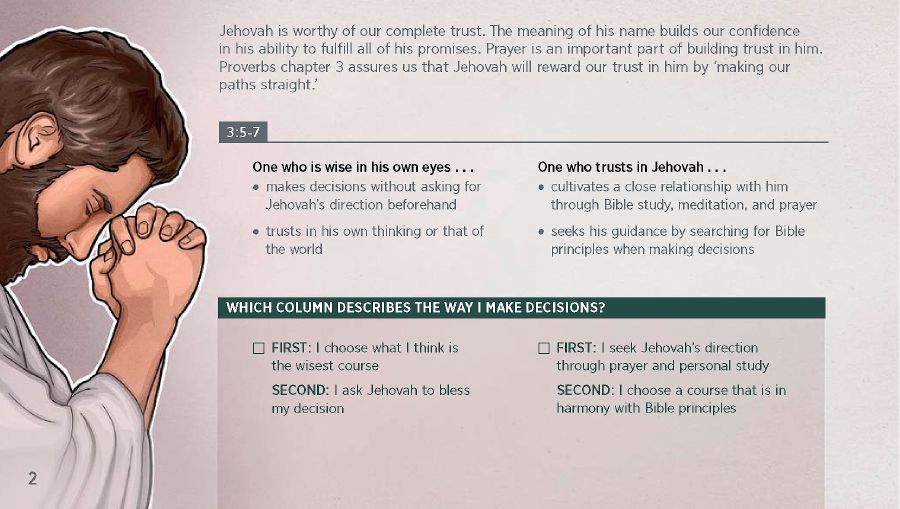A worksheet in the Treasures From God’s Word section of the Meeting Workbook