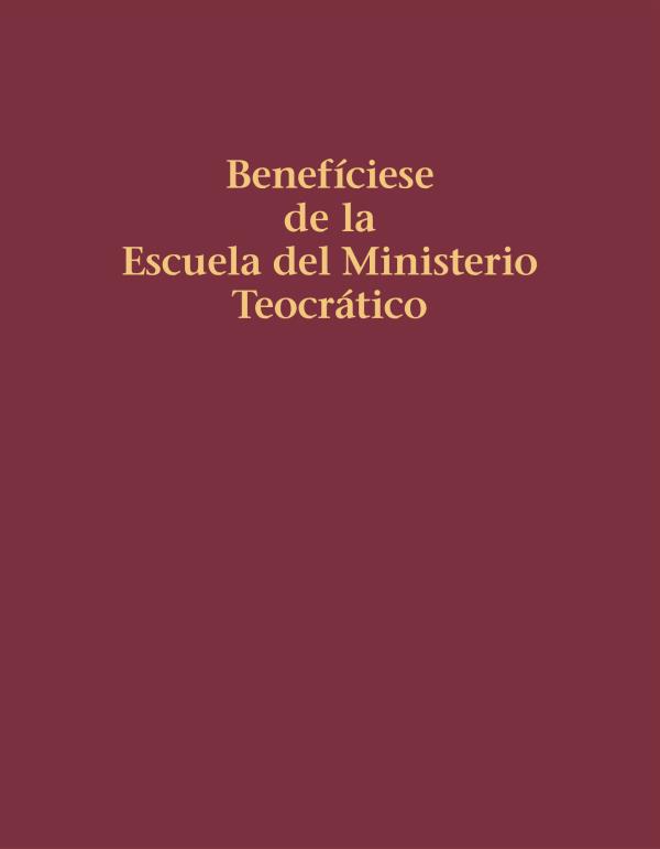 Portada del libro Benefíciese de la Escuela del Ministerio Teocrático