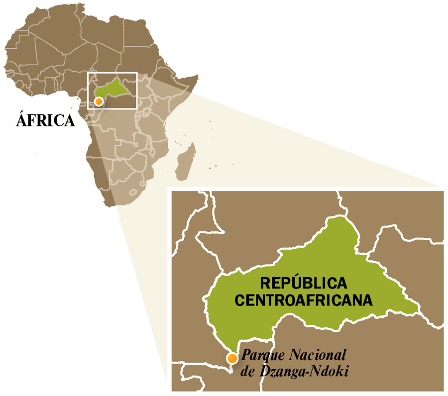 Mapa de la República Centroafricana