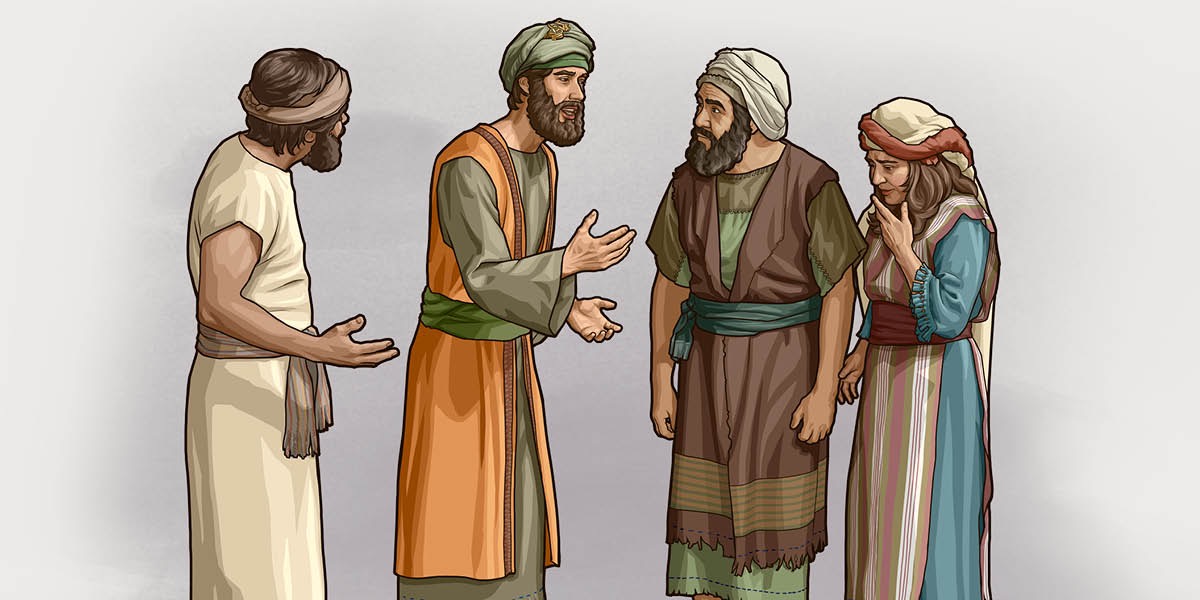 Sofonías hablando con unos israelitas