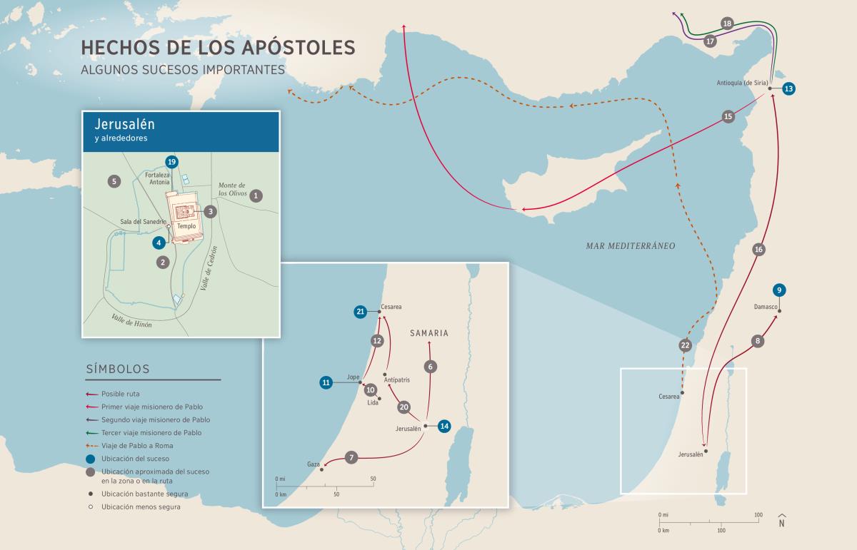 Hechos de los Apóstoles: algunos sucesos importantes