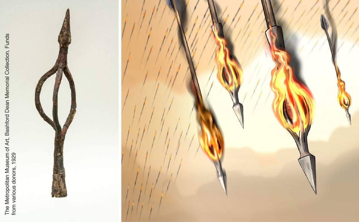 Flechas encendidas